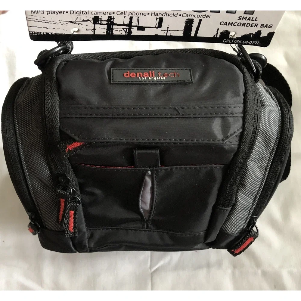 Padded Camera Bag NEW Black Red Interior 8X8 in Padded Denali Tech Camcorder